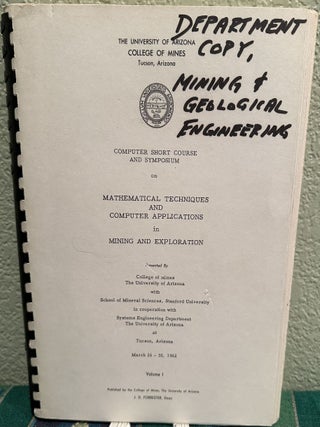 Item #5567186 Computer Short Course and Symposium on Mathematical Techniques and Computer...