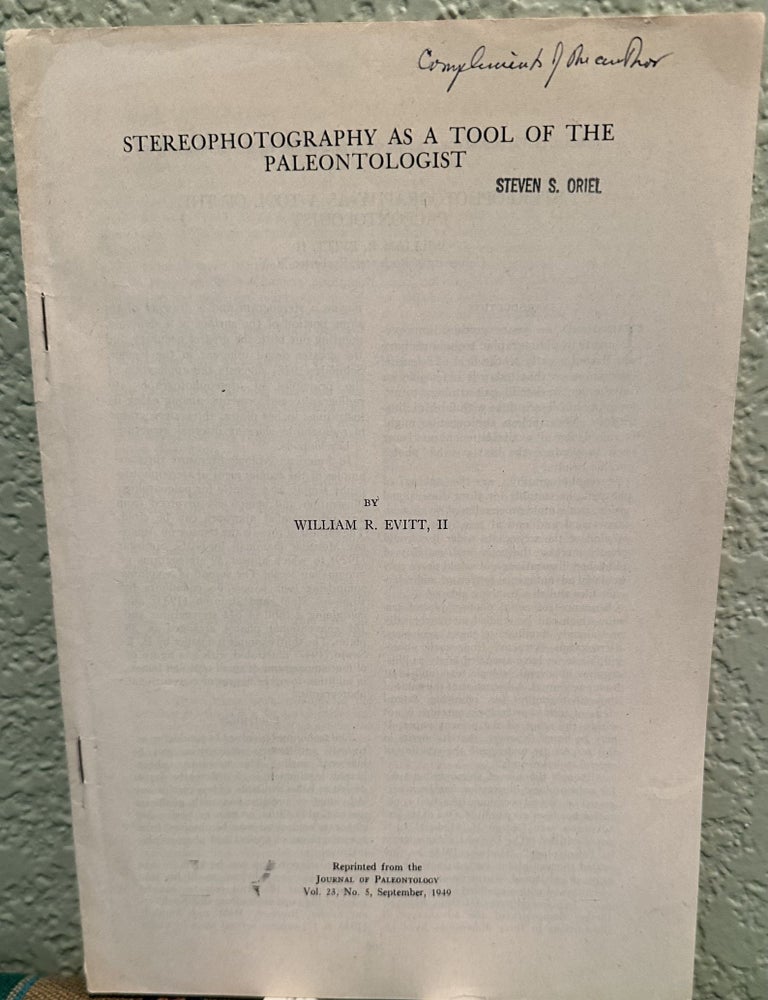 Item #5567204 Stereophotograhy as a Tool of the Paleontologist. II Evitt, William R.