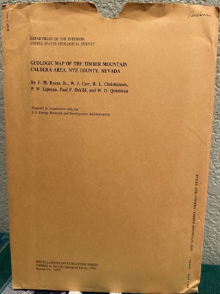 Item #5567333 Geologic Map of the Timber Mountain Caldera Area, Nye County, Nevada; Map I-891. F....