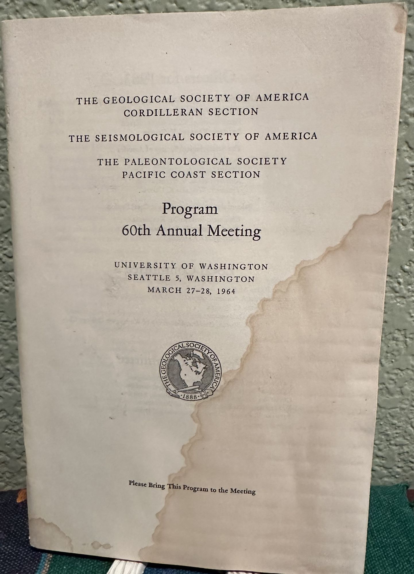 Program 60th Annual Meeting. The Geological Society of America.