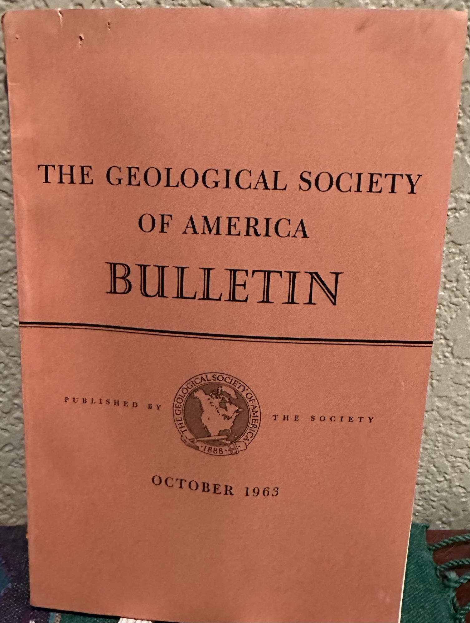 The Geological Society of America Bulletin October 1963, Vol. 74, No. 10. Barbara Flynn, Managing.