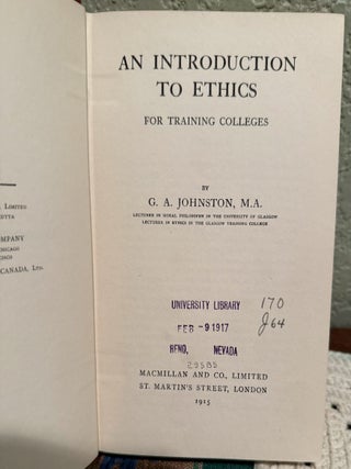 An Introduction to Ethics