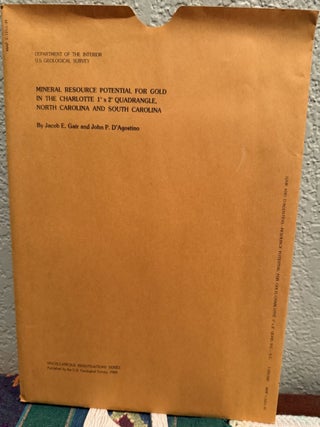 Item #5567776 Mineral Resource Potential for Gold in the Charlotte 1º x 2º Quadrangle, North...