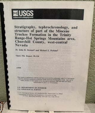 Item #5568155 Stratigraphy, tephrochronology, and structure of part of the Miocene Truckee...