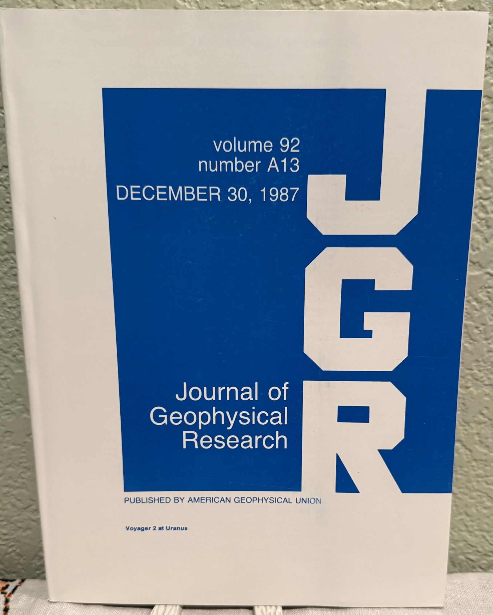 Journal of Geophysical Research; Volume 92, number A13, December 30,1987. Thomas J. Birmingham.