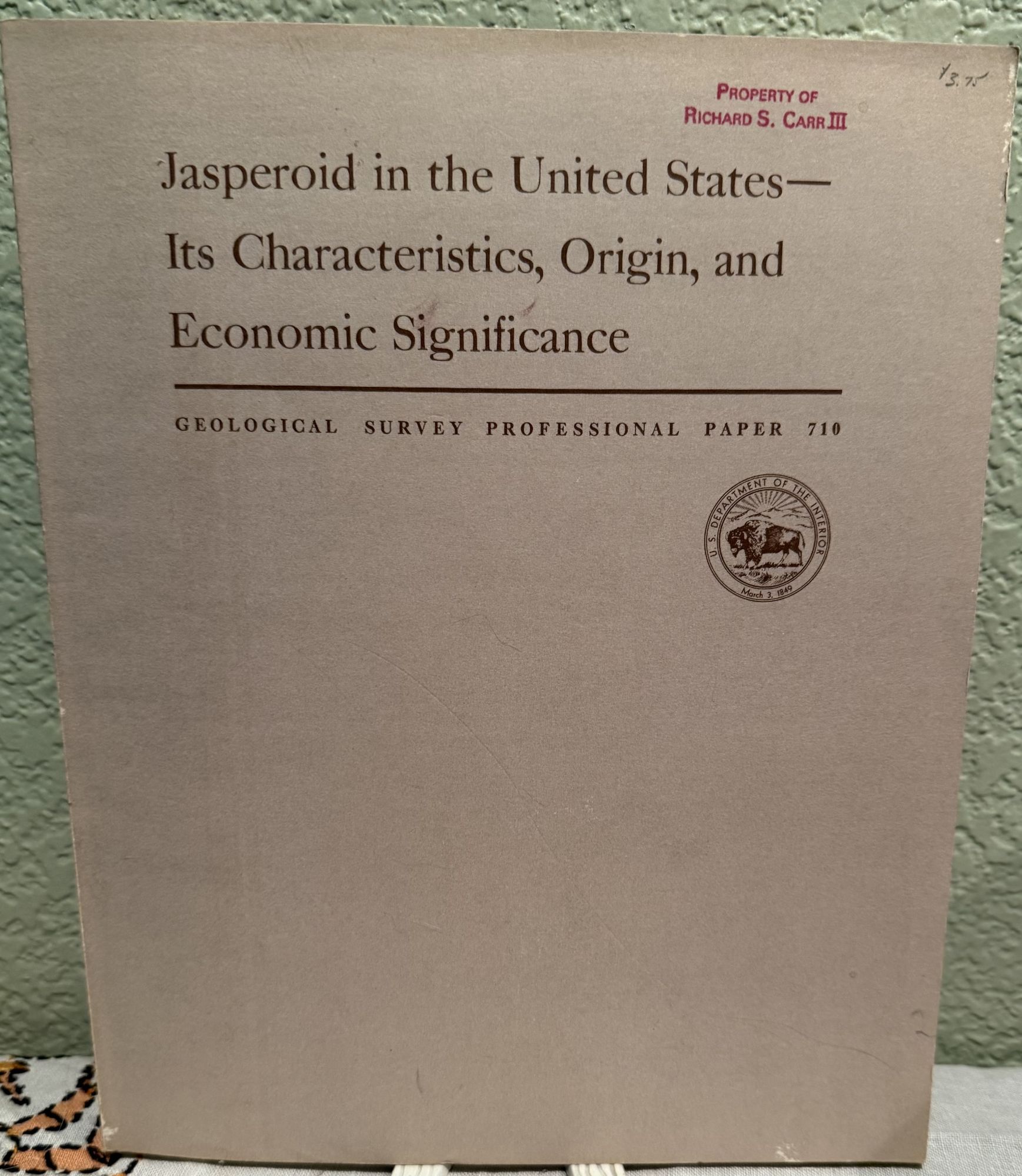 Jasperoid in the United States--Its Characteristics, Origin, and Economic Significance, T. G. Lovering.