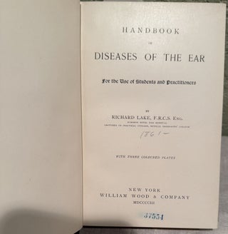 Handbook of Diseases of the Ear