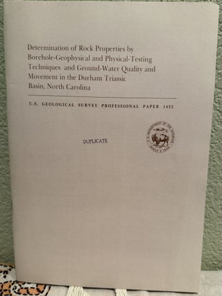 Item #5569464 Determination of Rock Properties by Borehole - Geophysical and Physical - Testing...