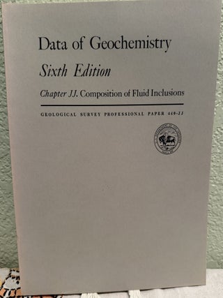 Item #5569471 Data of Geochemistry, Chapter S. Chemical Composition of Sandstones -- Excluding...