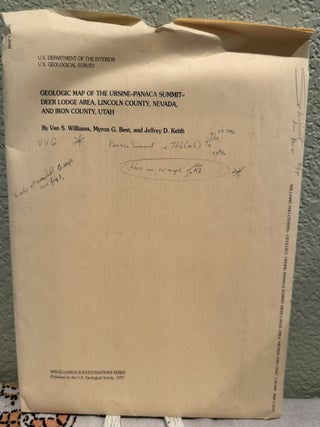 Item #5569535 Geologic Map of the Ursine-Panaca Summit-Deer Lodge Area, Lincoln County, Nevada,...
