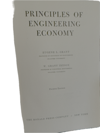 Principles of Engineering Economy