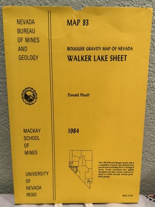 Item #5570242 Bouguer Gravity Map Of Nevada, Walker Lake Sheet Map 83. Donald Plouff