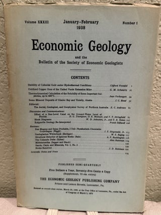 Item #5570446 Economic Geology and the Bulletin of the Society of Economic Geologists; Volume...