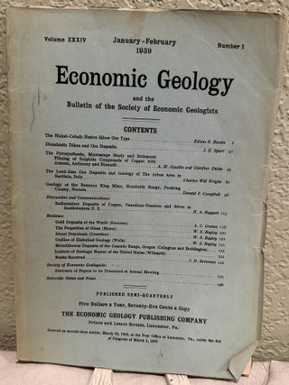 Item #5570447 Economic Geology and the Bulletin of the Society of Economic Geologists; Volume...