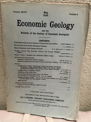 Economic Geology and the Bulletin of the Society of Economic Geologists; Volume XXXIV, 1939 No. 1-7 Missing #8