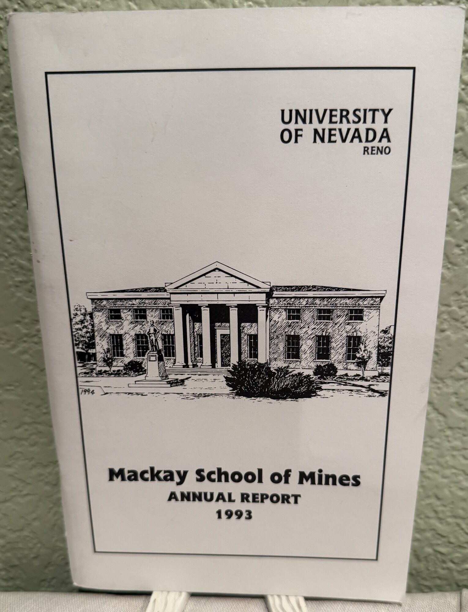 Mackay School of Mines Annual Report, 1993. Mackay School of Mines.