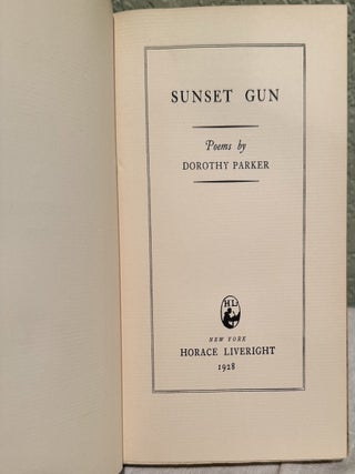 Sunset Gun: Poems by Dorothy Parker