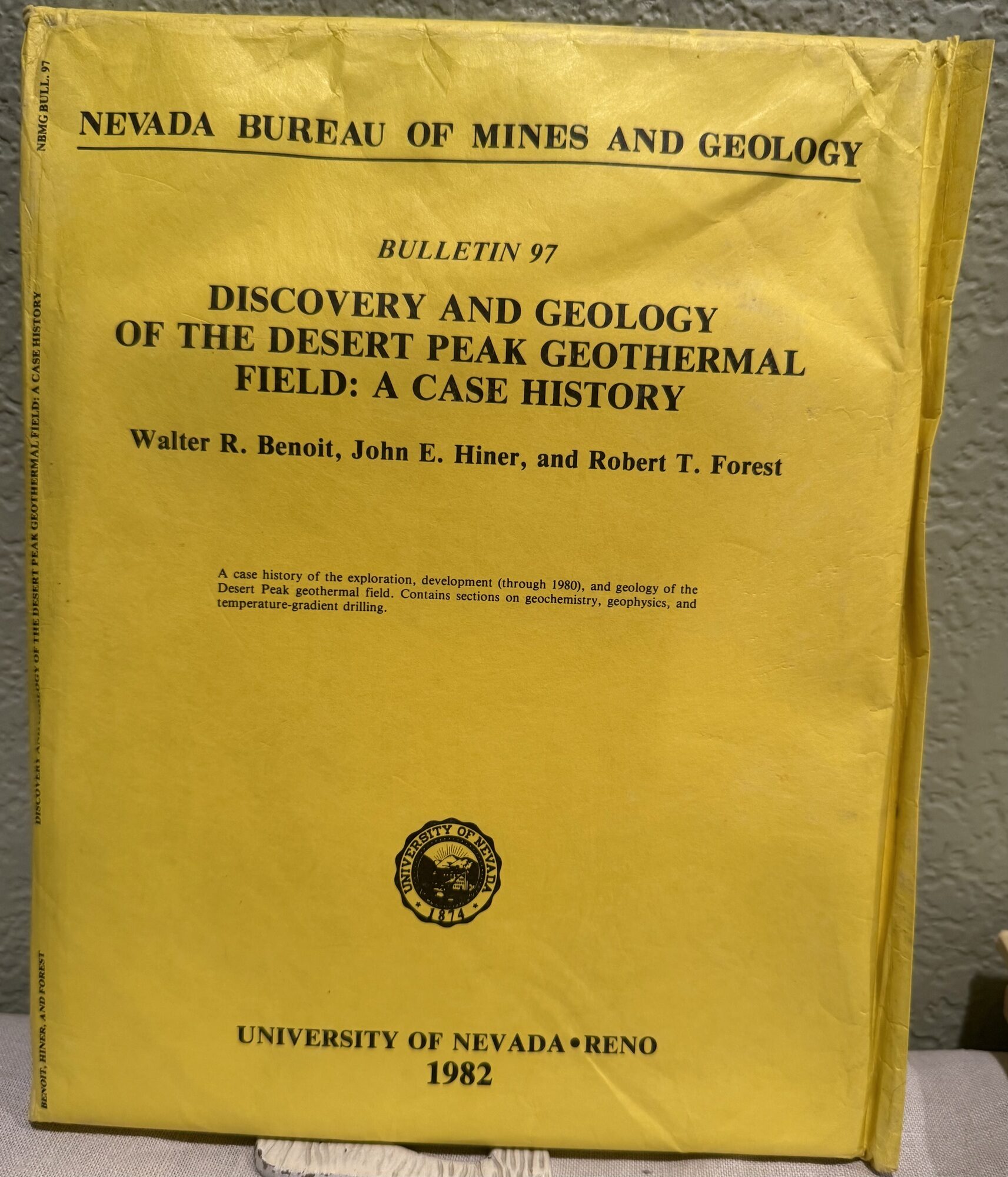 Discovery and Geology of the Desert Peak Geothermal Field: A Case History; Bulletin 97. Walter R. Benoit, John E. Hiner, Robert T. Forest.