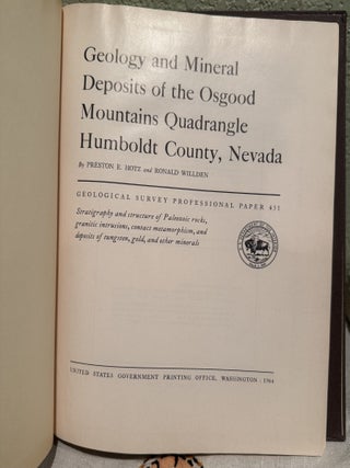 Geology and Mineral Deposits of the Osgood Mountains Quadrangle Humboldt County, Nevada: Geological Professional Paper 431