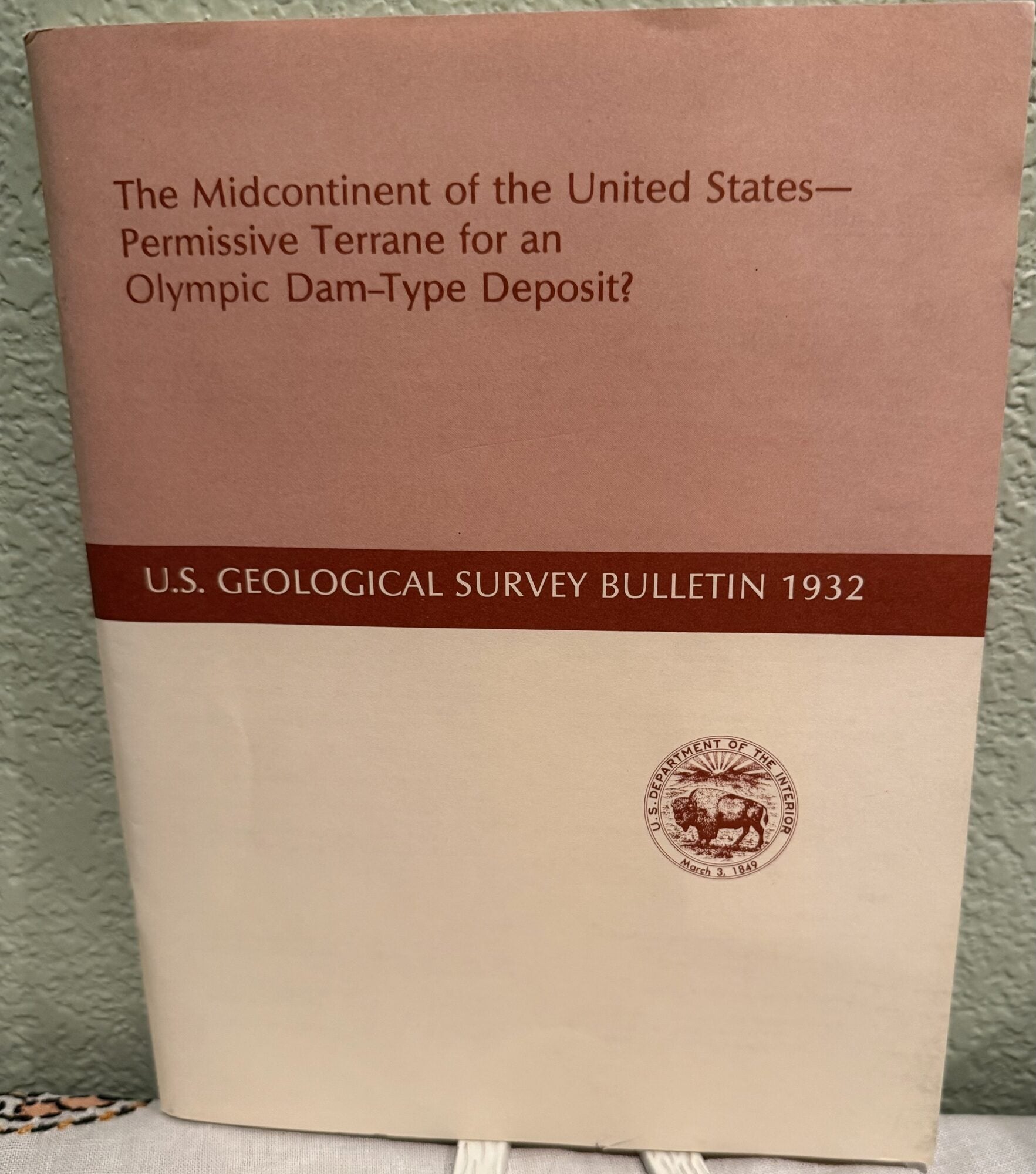 The Midcontinent of the United States Permissive Terraine for an Olympic Dam-Type Deposit? U.S. Walden P. Pratt, P. K. Sims.