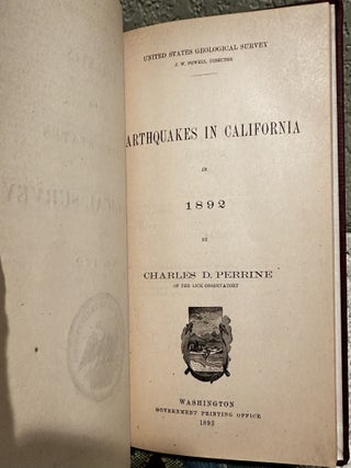 Earthquakes in California in 1893, USGS Bull 112