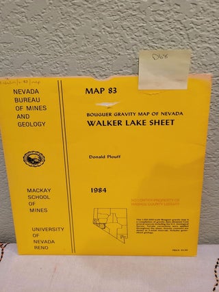 Item #D68 Bouguer Gravity Map of Nevada Walker Lake Sheet. Donald Plouff