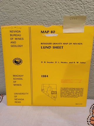Item #D71 Bouguer Gravity Map of Nevada Lund Sheet Nevada Bureau of Mines. D. L. Healey D. B....
