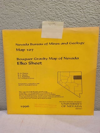 Item #D79 Nevada Bureau of Mines and Geology Map 107 Bouguer Gravity Map of Nevada Elko Sheet. R....