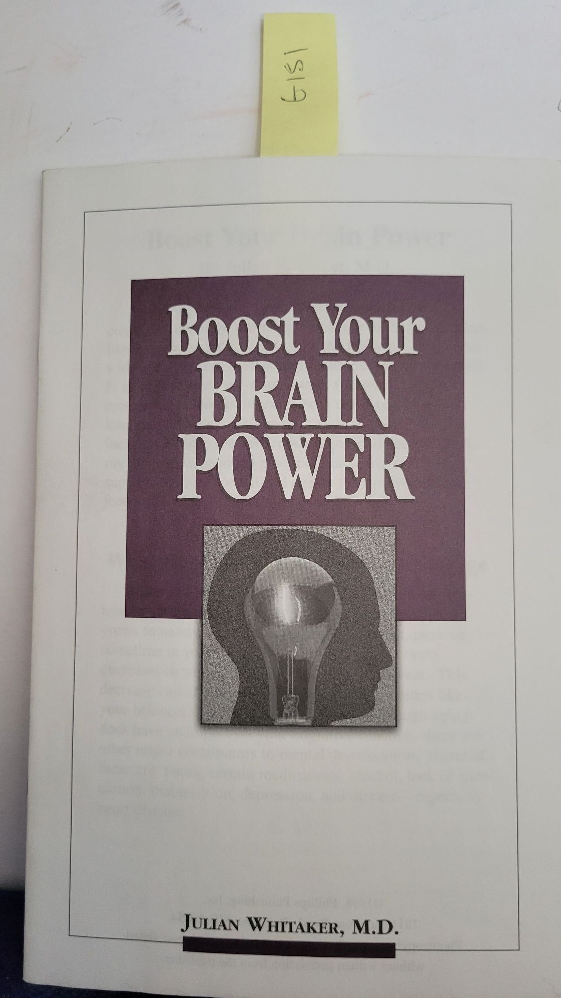 Boost Your Brain Power. Whitaker Juian M. D.
