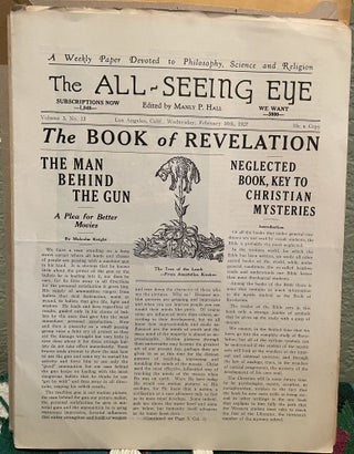 All Seeing Eye A Weekly Paper Devoted to Philosophy, Science and Religion