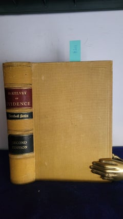 Item #H211 Handbook of the Law of Evidence , Second Edition, Revised. John Jay McKelvey
