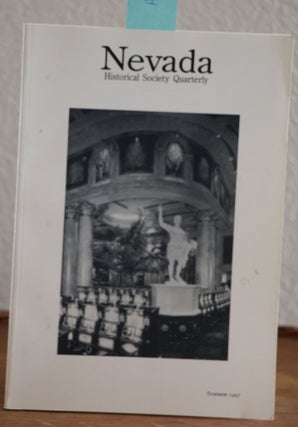 Item #H240 Nevada Historical Quarterly Summer 1997. William D. Rowley, In Chief