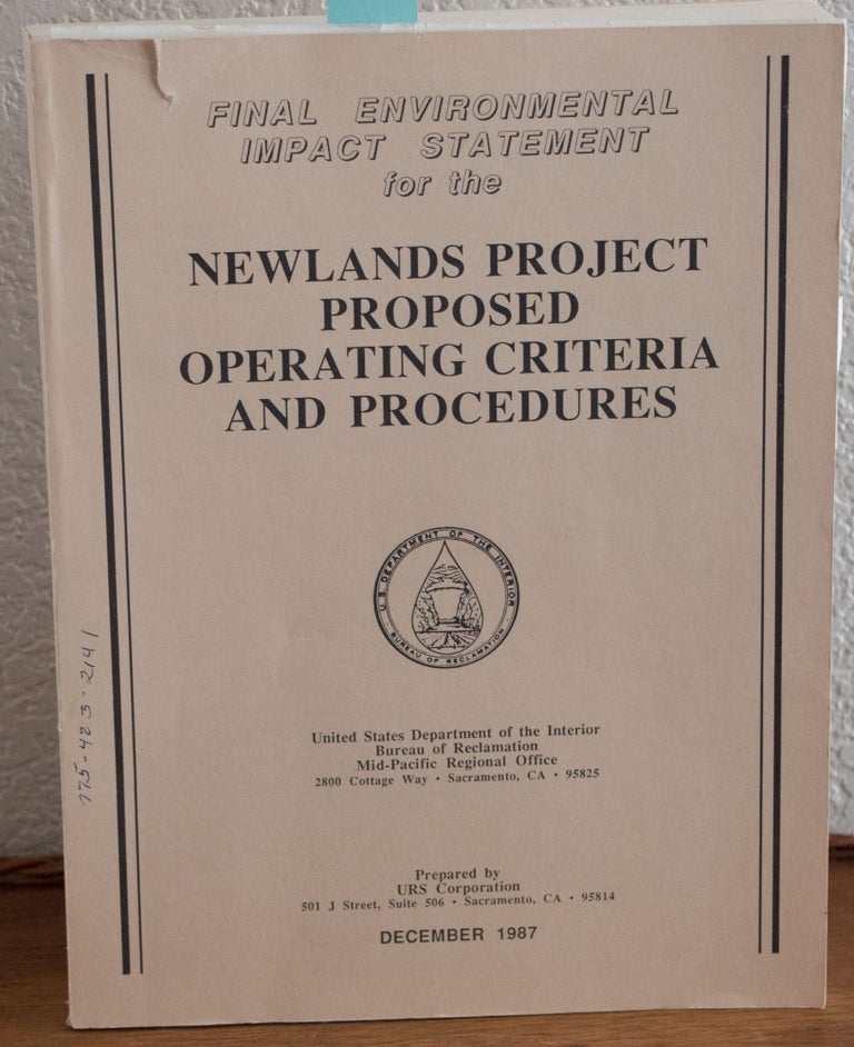 Item #O117 Final Environmental Impact Statement for the Newlands Project Proposed Operating Criteria and Procedures. Urs Corporation.