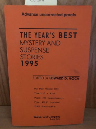 Item #Q126 Year's Best Mystery and Suspense Stories 1995. Edward D. Hoch